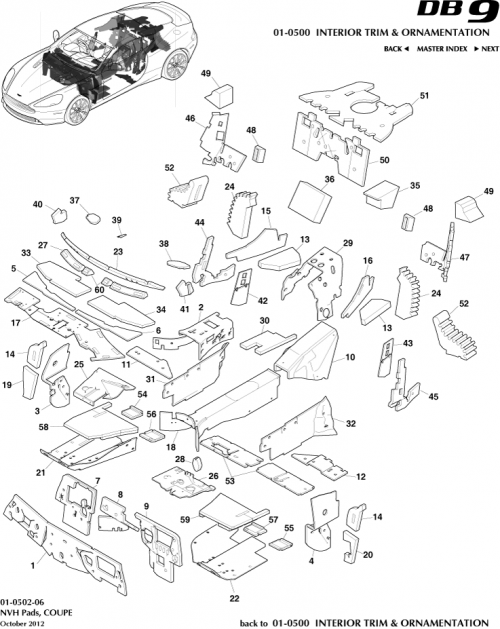 Part Diagram for Aston Martin AD33-L27747-AB