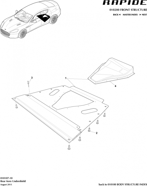 Part Diagram for Aston Martin AD43-17C857-BB