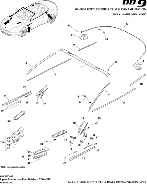 Part Diagram for Aston Martin 708867