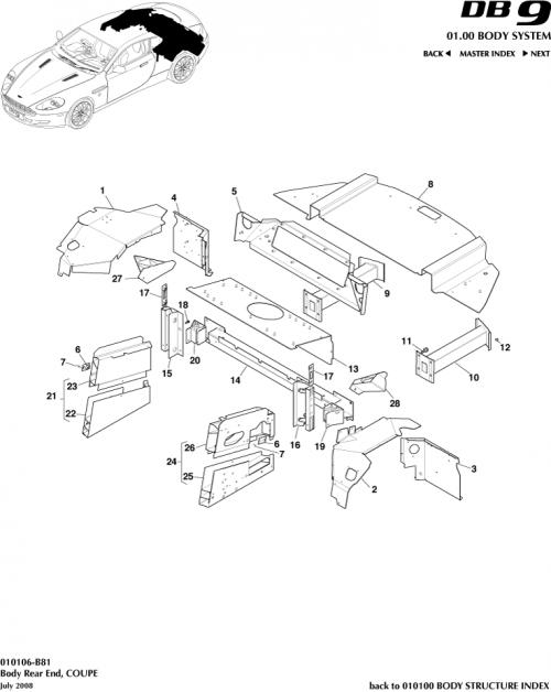Part Diagram for Aston Martin 8G43-17F035-AA
