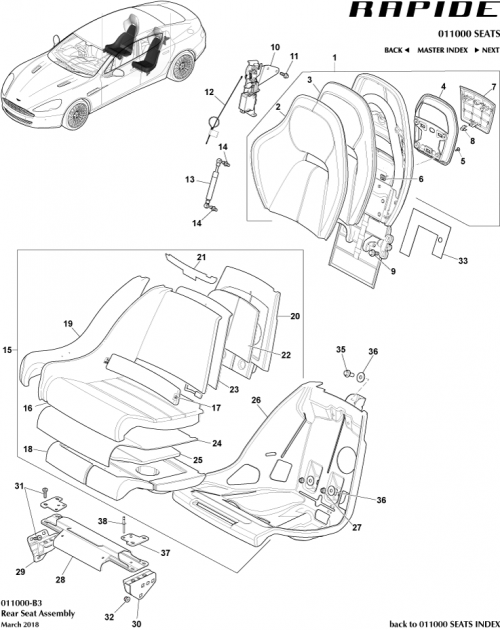 Part Diagram for Aston Martin SY9Y-2E463-HB