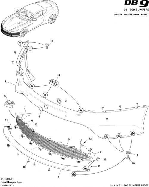 Part Diagram for Aston Martin CG43-8156-BC