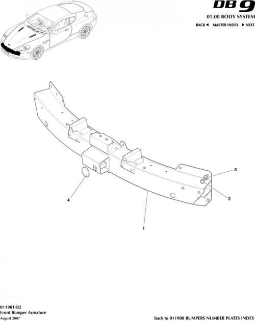 Part Diagram for Aston Martin CG43-17757-AC