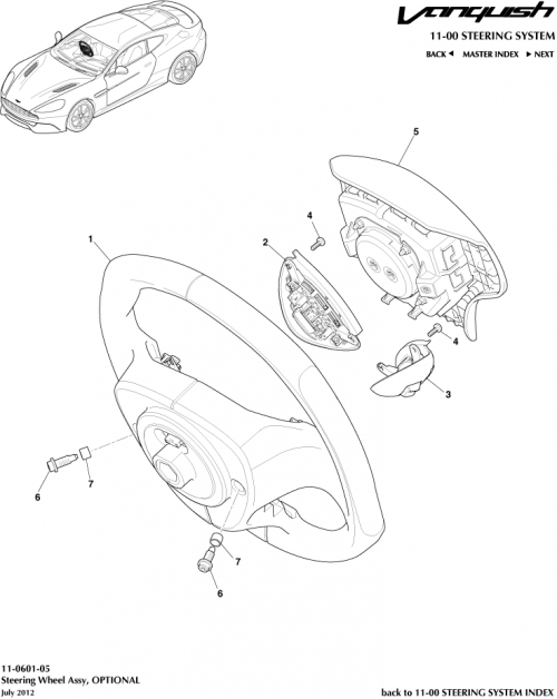 Part Diagram for Aston Martin FD33-3600-AA