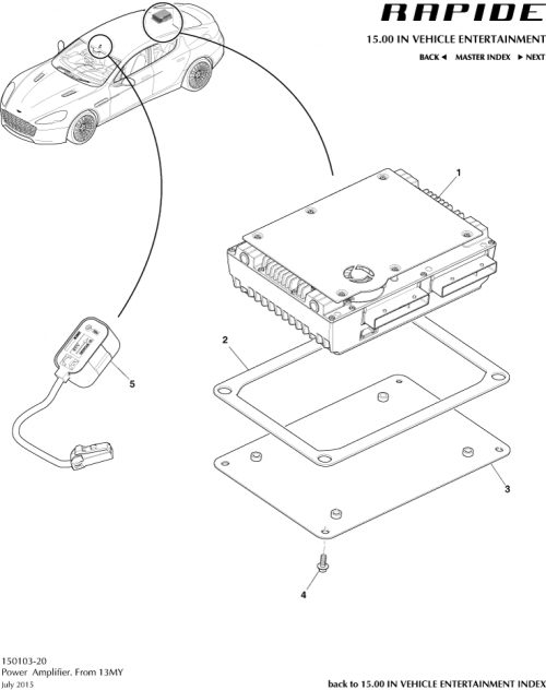 Part Diagram for Aston Martin SY9Y-SE19703-AA