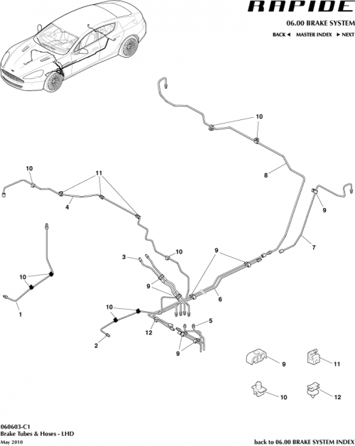 Part Diagram for Aston Martin SY9Y-3G592-AB