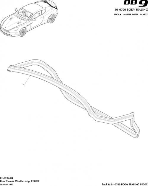 Part Diagram for Aston Martin 4G43-F43720-AG