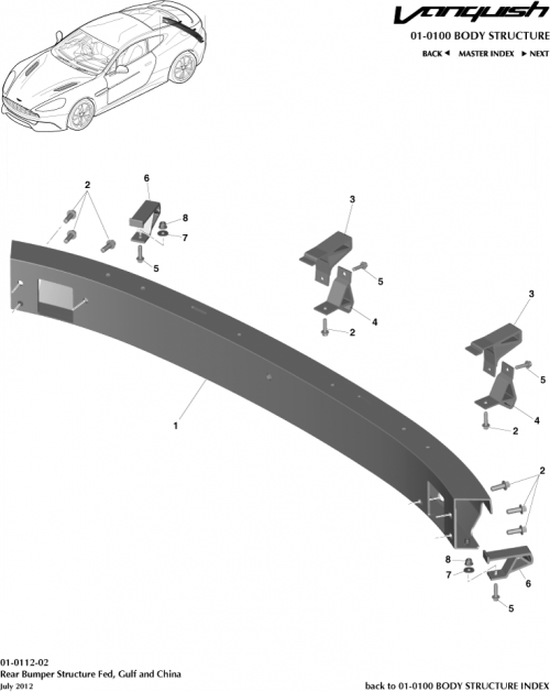 Part Diagram for Aston Martin CD33-17C911-AA