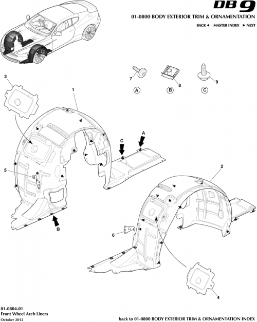 Part Diagram for Aston Martin 4G43-STC3710-AA