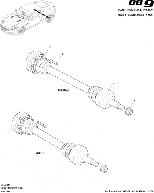 Part Diagram for Aston Martin 4G43-CD60-AE