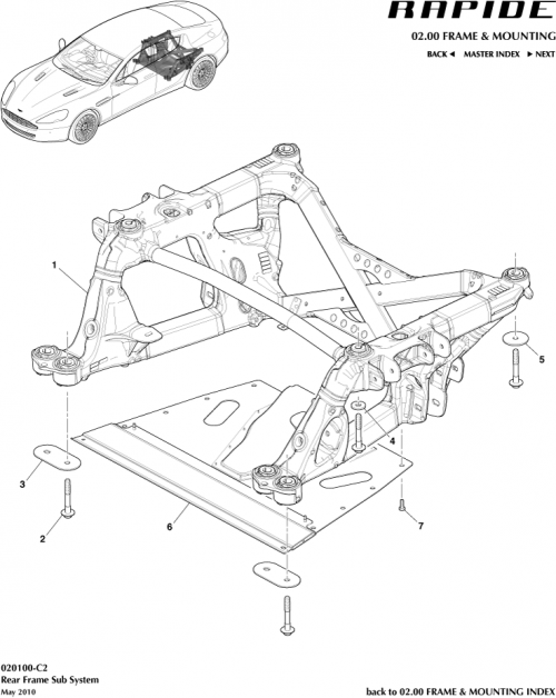 Part Diagram for Aston Martin AD43-5R003-BE