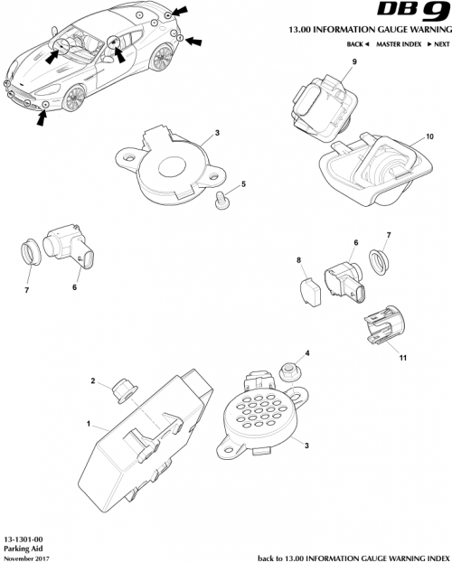 Part Diagram for Aston Martin RY63-23943-KDW