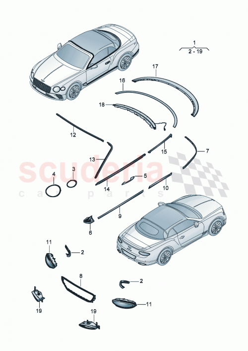 Part Diagram for Bentley 3SD821273E