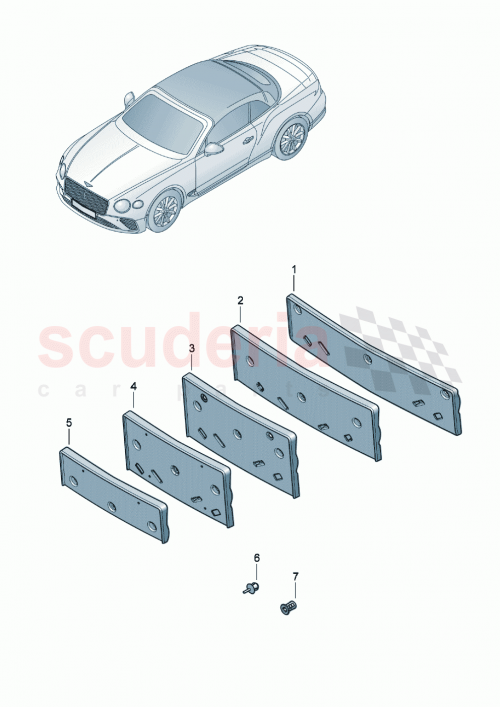 Part Diagram for Bentley 3SD 807 287 A