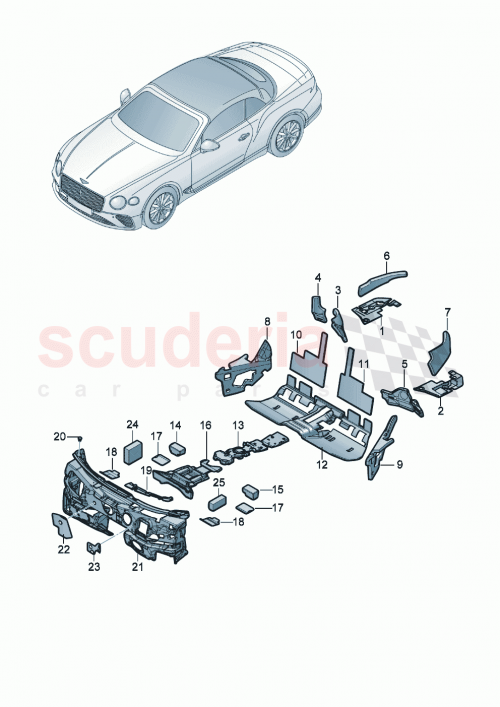 Part Diagram for Bentley 3SD863778A