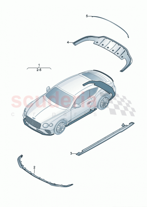 Part Diagram for Bentley 3SD827939A