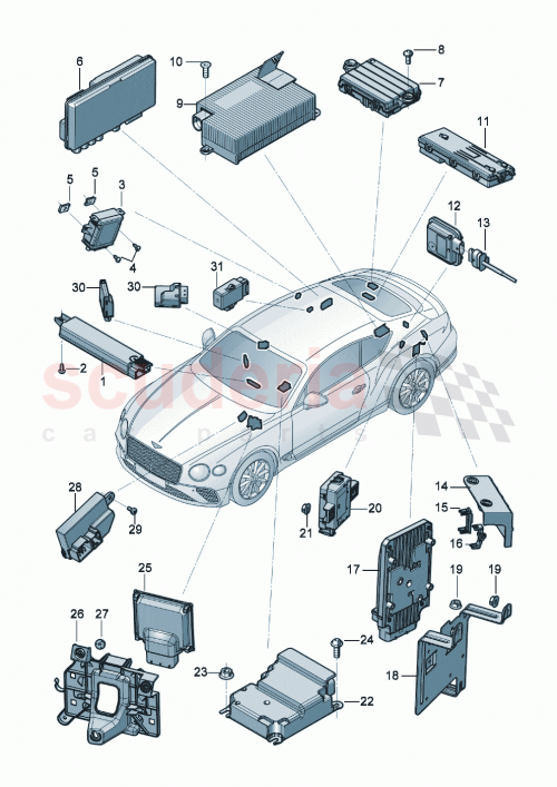 Part Diagram for Bentley 3SA907114