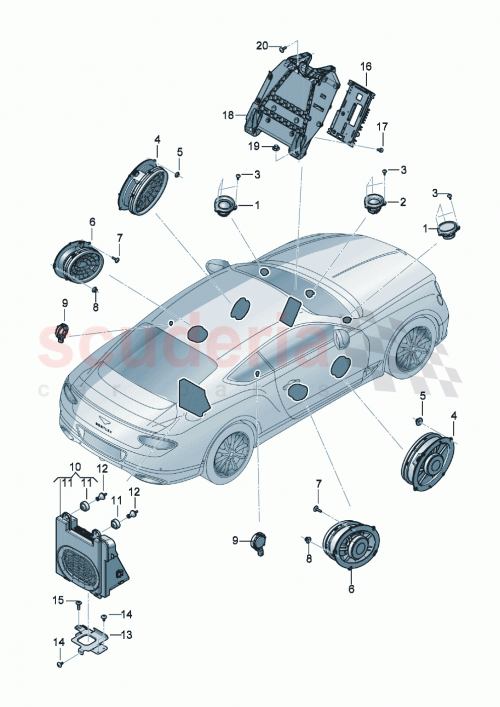 Part Diagram for Bentley 3SD035621B