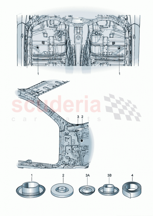 Part Diagram for Bentley 3SE 820 098