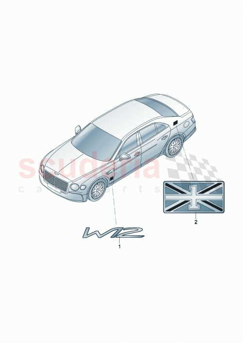 Part Diagram for Bentley 3SE853675A