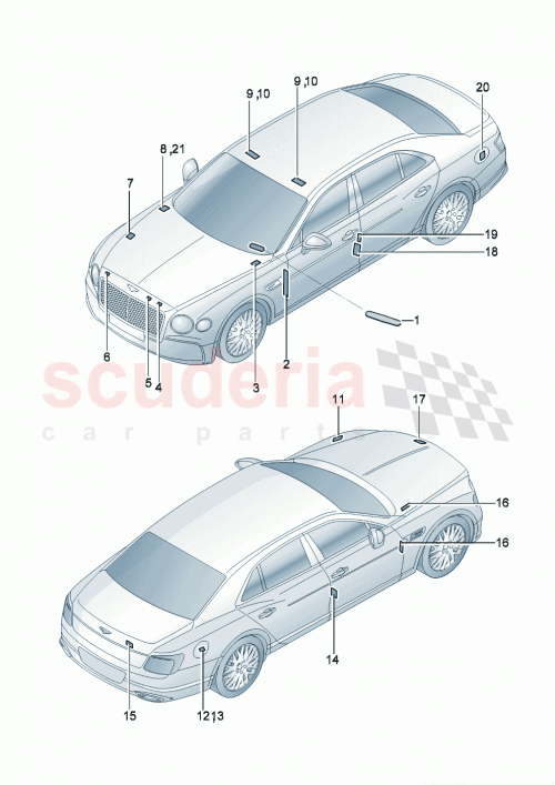 Part Diagram for Bentley 36A010011K