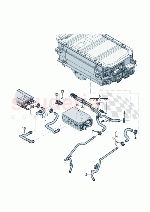 Part Diagram for Bentley 3SA 820 454 A