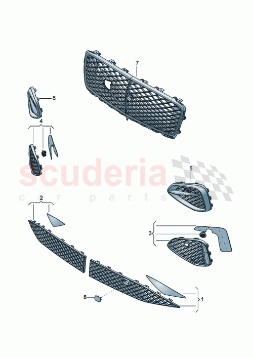 Part Diagram for Bentley 3SD807668G