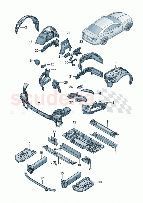 Part Diagram for Bentley 3SD813659B