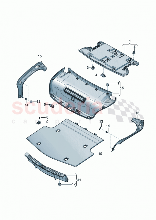 Part Diagram for Bentley 3SE 867 714 AB