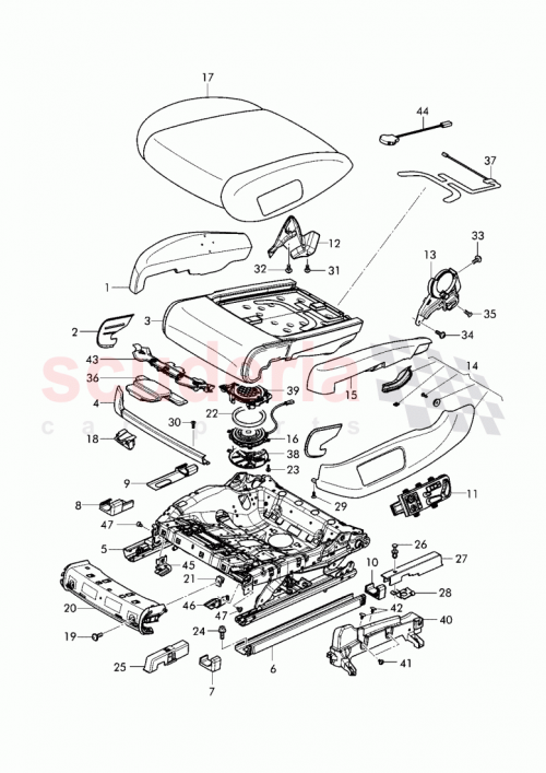 Part Diagram for Bentley 3W3881550B