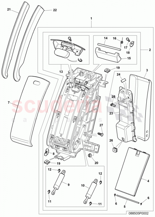Part Diagram for Bentley 3W5885249D