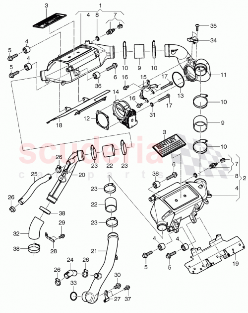 Part Diagram for Bentley 07V145593