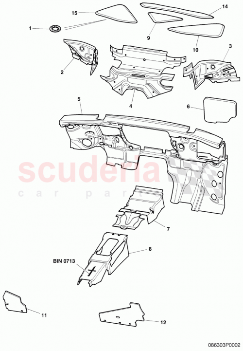 Part Diagram for Bentley 3W7863869F