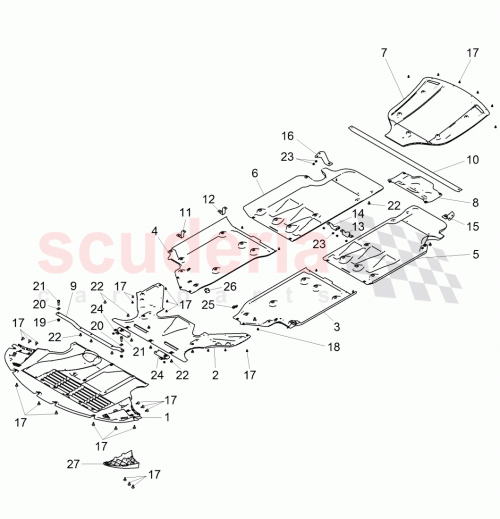 Part Diagram for Bentley 3W3801327