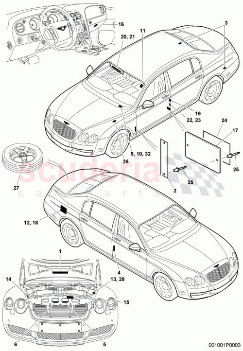 Part Diagram for Bentley 3W0 000 297 A