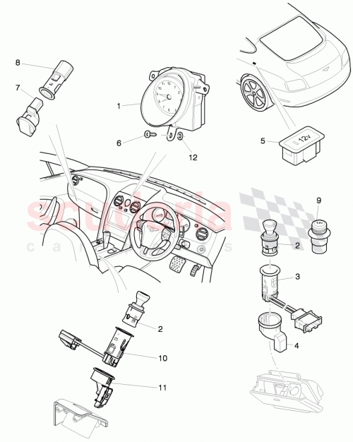Part Diagram for Bentley 3W0 919 204 AD