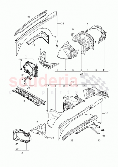 Part Diagram for Bentley 3Y0 802 667 C