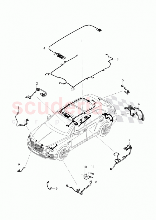 Part Diagram for Bentley 36A971100AB