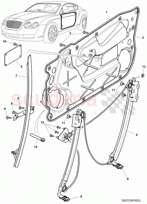 Part Diagram for Bentley 3W0 837 401 M