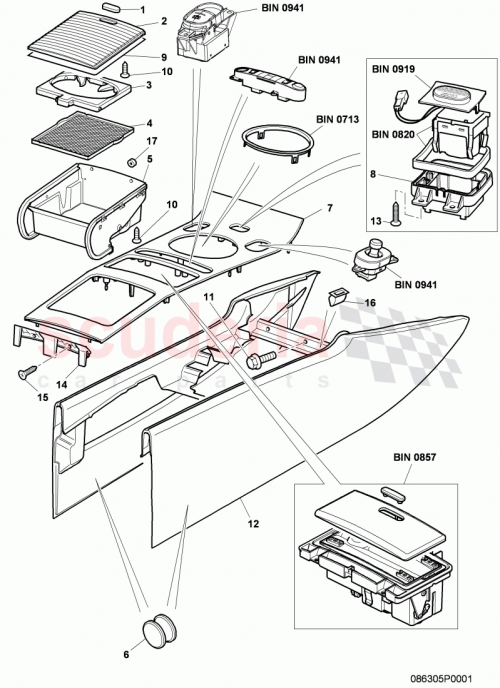 Part Diagram for Bentley 3W0858601B
