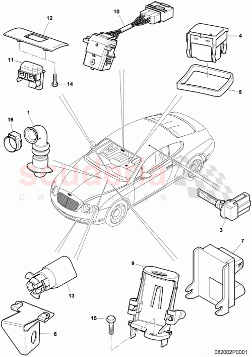 Part Diagram for Bentley 3W0907527