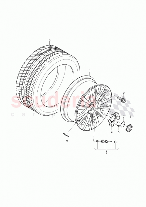 Part Diagram for Bentley 3Y0 601 171 AH