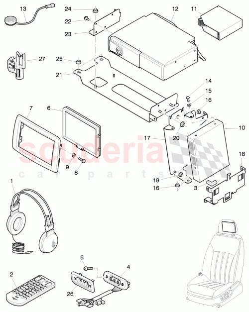 Part Diagram for Bentley 3W5 860 293 B