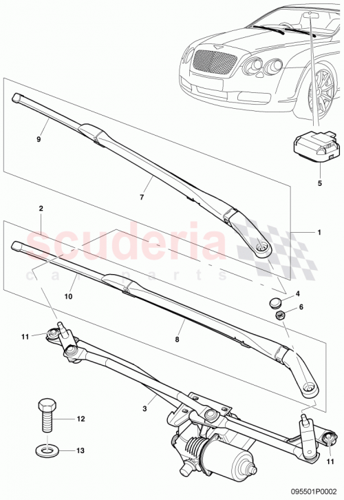 Part Diagram for Bentley 3W2955425D