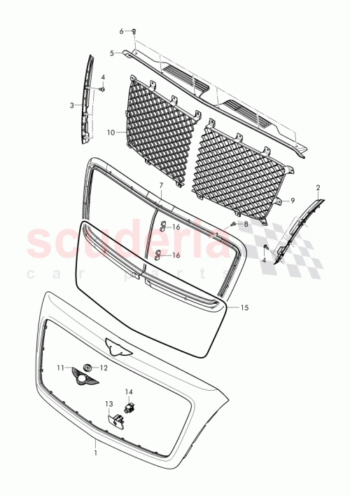 Part Diagram for Bentley 36A 853 653 A