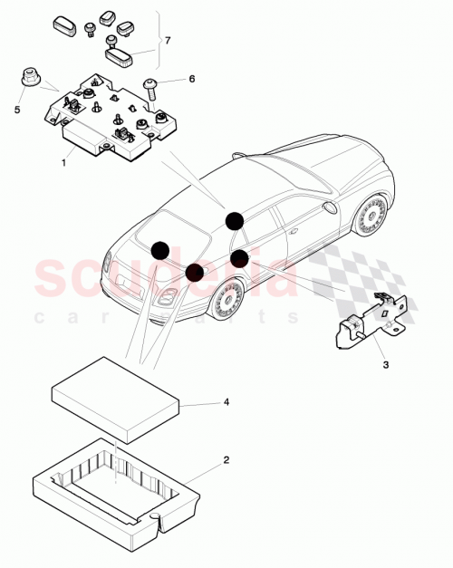 Part Diagram for Bentley 3Y5 959 115 A