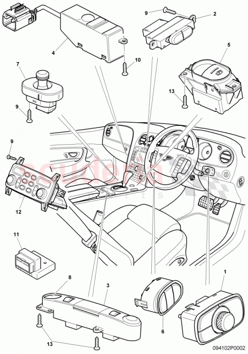 Part Diagram for Bentley 3W0927225C