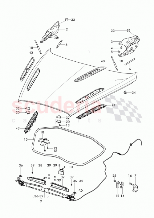 Part Diagram for Bentley 3W8 807 027 G