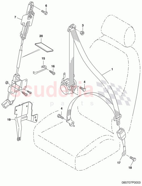 Part Diagram for Bentley 3W5857705D