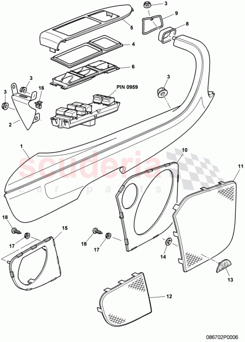 Part Diagram for Bentley 3W2867109F999
